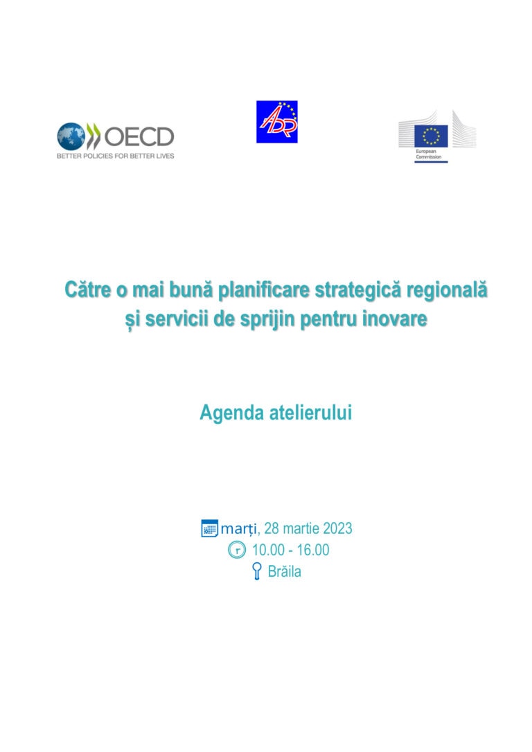 Building place-based roadmaps for regional development/ Elaborarea unei foi de parcurs cu relevanță teritorială pentru Regiunea Sud-Est