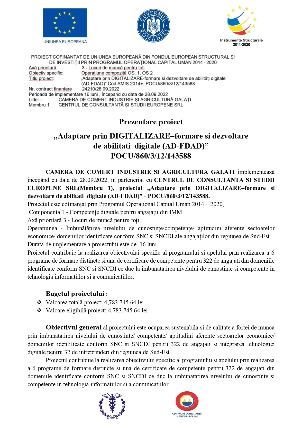 CURSURI GRATUITE PENTRU MEMBRII ȘI PARTENERII CCIA BRĂILA PRIN PROIECTUL „Adaptare prin DIGITALIZARE – formare și dezvoltare de abilități digitale (AD-FDAD)”