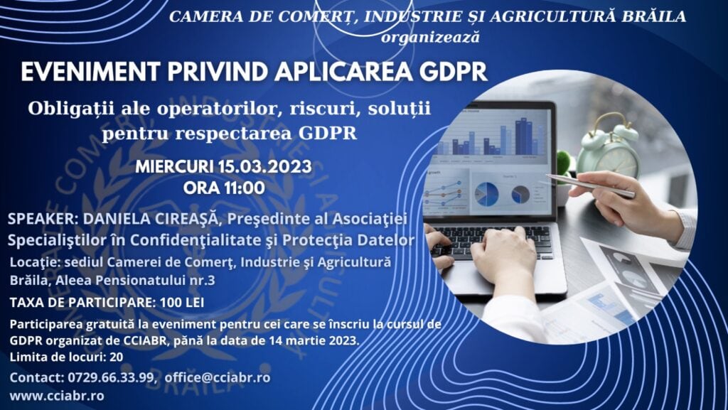 Obligații ale operatorilor, riscuri, soluții pentru respectarea GDPR